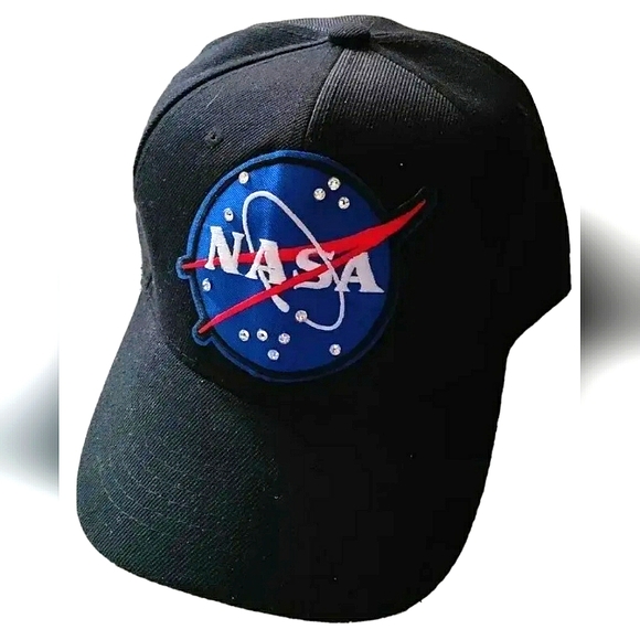 NEW *NASA* Baseball Cap w/Crystals! Black Hat. Science. Space, Galaxy, Heavens. - Picture 2 of 7